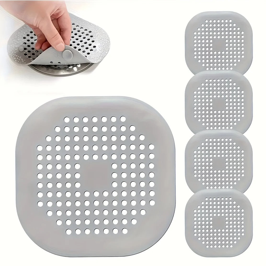 Drain Hair Catcher Tool – Anti-Clog Sink & Shower Strainer for Bathroom Drain Protection