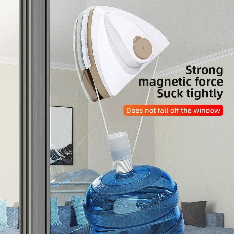 Magnetic Window Cleaning Brush – Double-Sided Glass Cleaner for Inside & Outside Windows